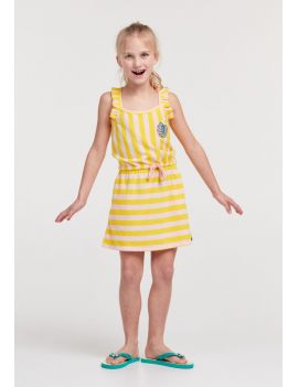 Woody - Dress - Welcome to the circus (Octopus) - Yellow / Pink Striped