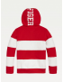 Tommy Hilfiger - Hoodie - Rugby Stripes - Deep Crimson White