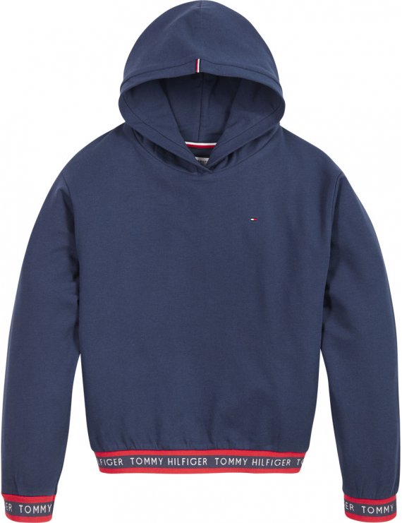 Tommy Hilfiger Hoodie Logo Twilight Navy Babbediboe Kidsfashion