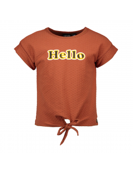 Like Flo - T-Shirt - Hello - Cognac Brown