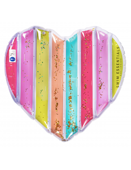 Pool Air Mattress - Rainbow Heart - 150 x 100 cm