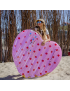 Pool Air Mattress - Heart - Pink with Glitter - 150 x 100 cm