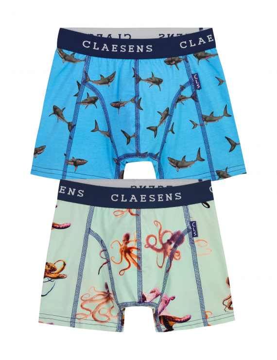 Claesen's - Boys 2-Pack Boxershorts - Octopus Shark