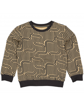 Quapi - Sweater - Aleso - Grey Metal Geomatric
