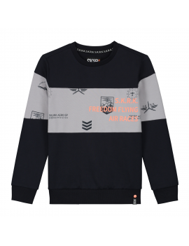 Skurk - Sweater - Sayo - Navy/Grey