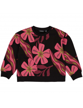 Quapi - Sweater - Amy - AOP Pink Rose Big Flower