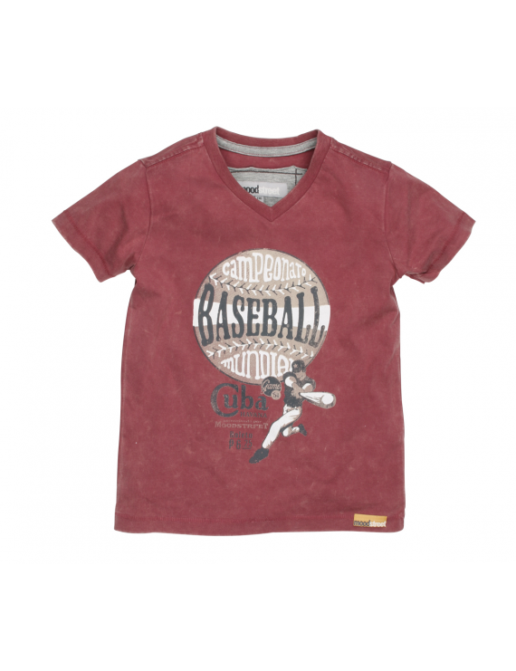 Moodstreet - Boys ss t - shirt baseball - Washed Grape
