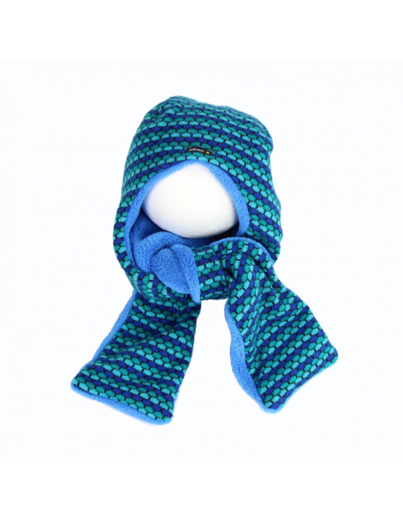 Strass Kids - Bonnet (écharpe) - Vert/Bleu