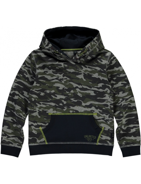 Quapi - Hooded Sweater - Tjebbe - Army Green Camo