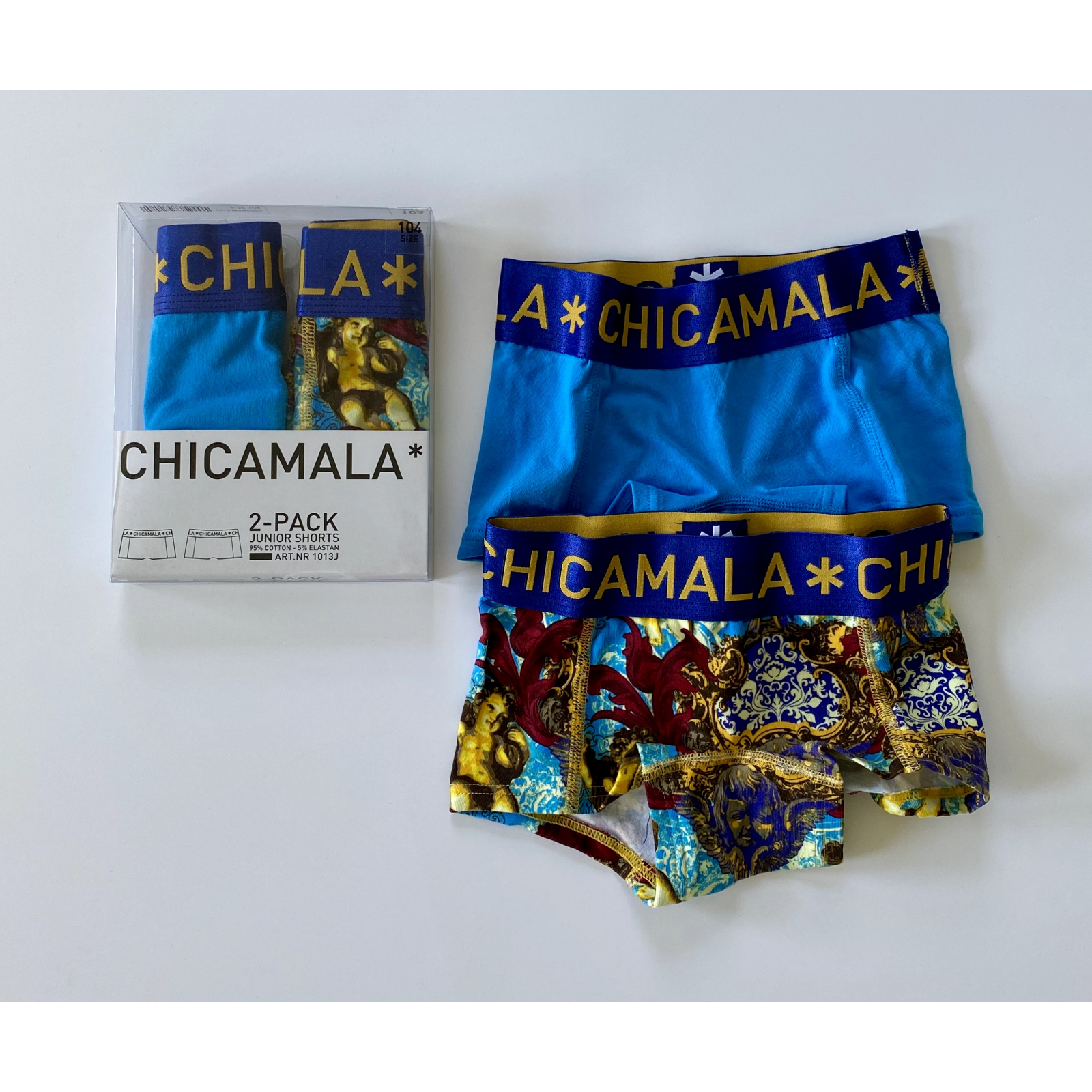Geef rechten Doelwit tweede Chicamala - 2-Pack Boxershorts - Baroq Light Blue - Babbediboe