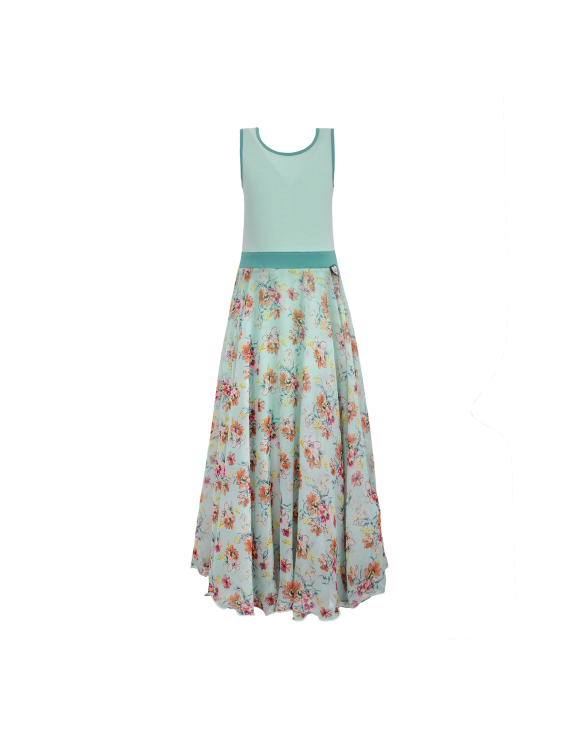 LoFff - Jurk - Maxi Dress Mint Flower