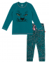 Claesen's - Girls Pyjama - Green Panther