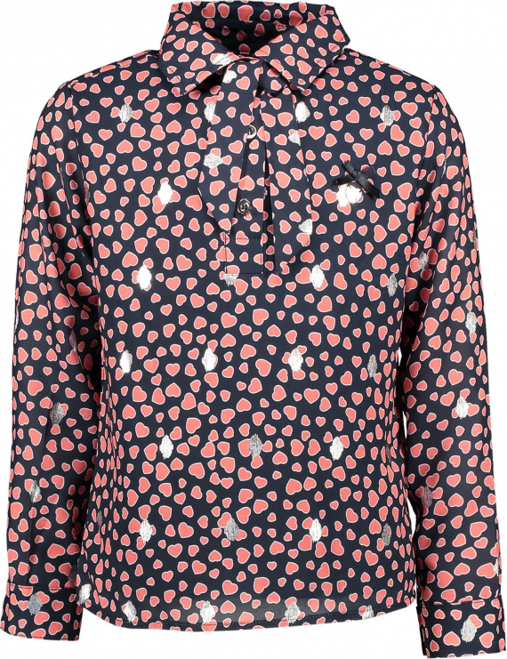 Le Chic - Blouse - Hearts - Navy