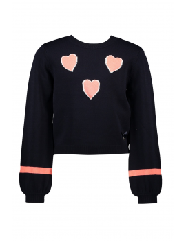 Le Chic - Sweater - Hearts - Navy