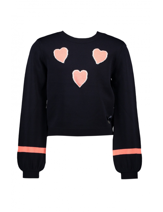 Le Chic - Pullover - Hearts - Navy