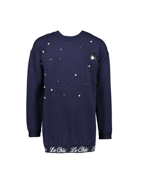 Le Chic - Robe sweat - Pearls - Navy